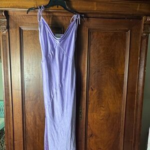 Hello Molly Lavender Slip Into the Night Midi Dress